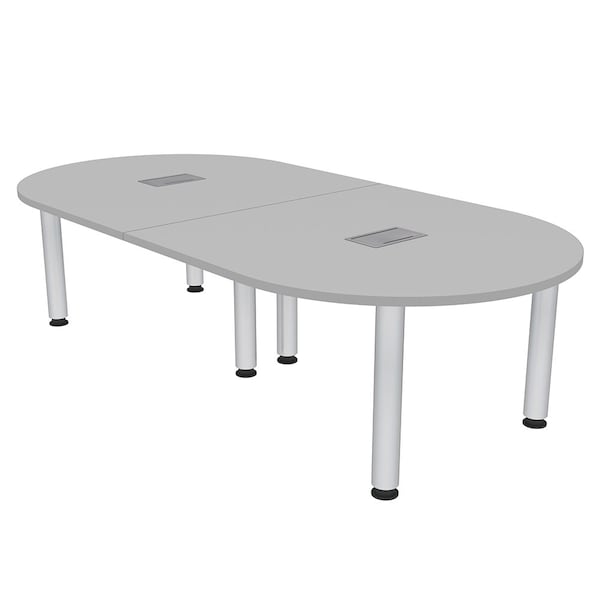 45 in W, 96 in L, 29 in H, Engineered Wood Top, Grey